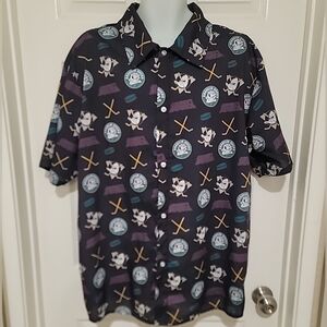 Anaheim Ducks NHL Hockey Button Up Shirt Men's Stadium Giveaway Size XLarge